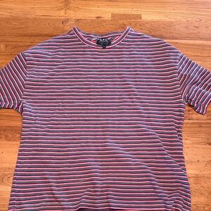 A.P.C. Men’s striped knit Short-Sleeve Crew Tee
